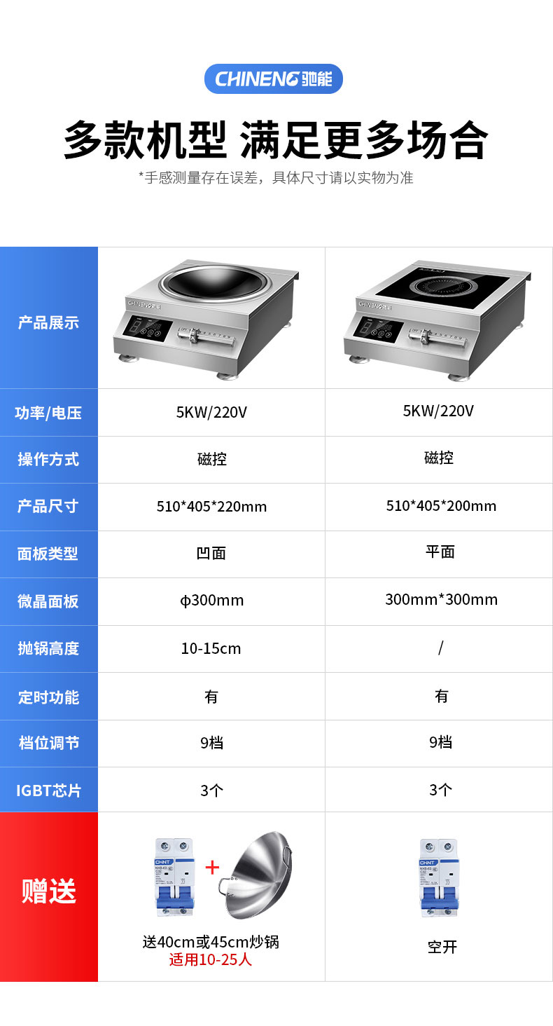 ky体育5000W台式电磁炉产品参数