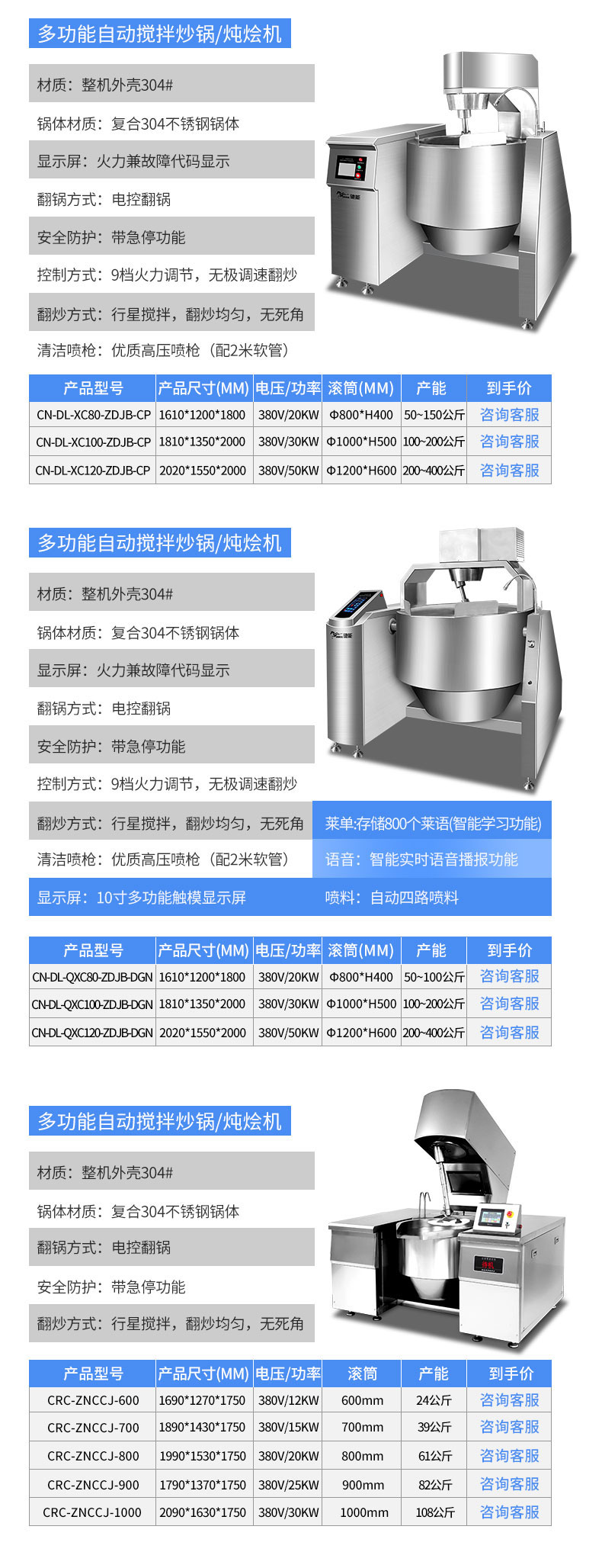 ky体育炒菜机产品参数3