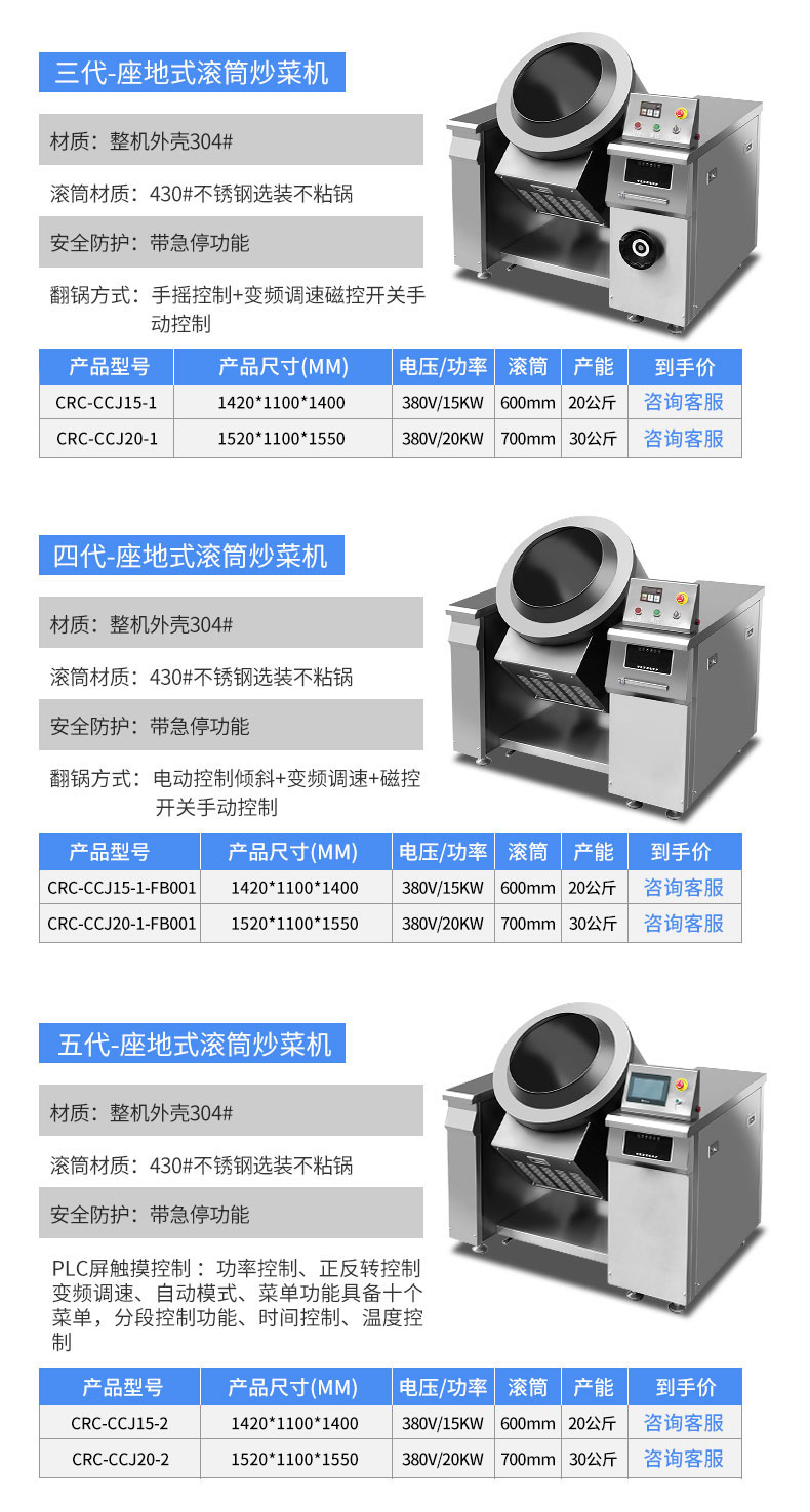 ky体育炒菜机产品参数2